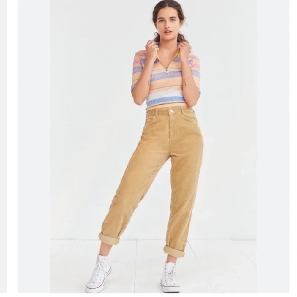BDG Urban Outfitters Corduroy Mom High Rise Corduroy Straight Leg Pants